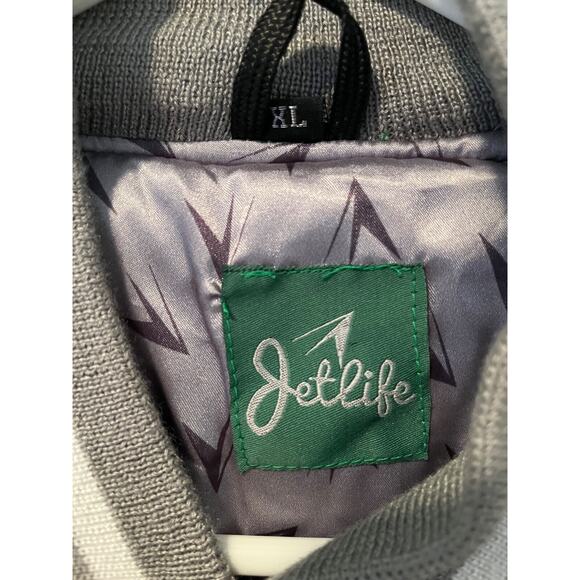 Jet Life Apparel Satin Bomber Jacket Very Rare Curren$y Brand Size XL NWOT - Picture 11 of 13